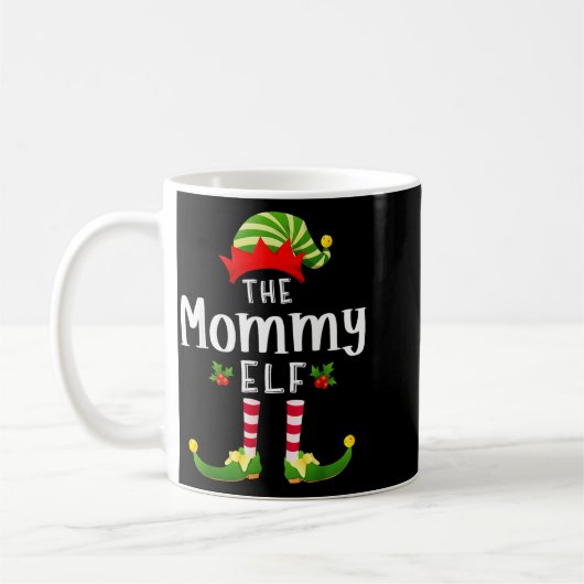 Mommy Christmas Elf Matching Pajama X-mas Party Koffiemok (Links)