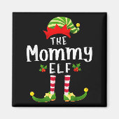 Mommy Christmas Elf Matching Pajama X-mas Party  Magneet (Voorkant)