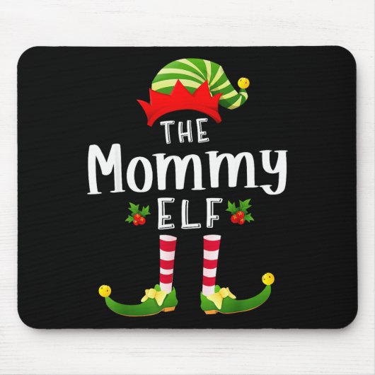 Mommy Christmas Elf Matching Pajama X-mas Party  Muismat (Voorkant)