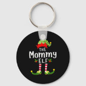 Mommy Christmas Elf Matching Pajama X-mas Party Sleutelhanger (Voorkant)