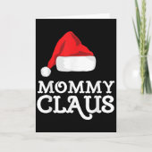 Mommy Claus Christmas Santa's Hat Pajama Family Xm Kaart (Voorkant)