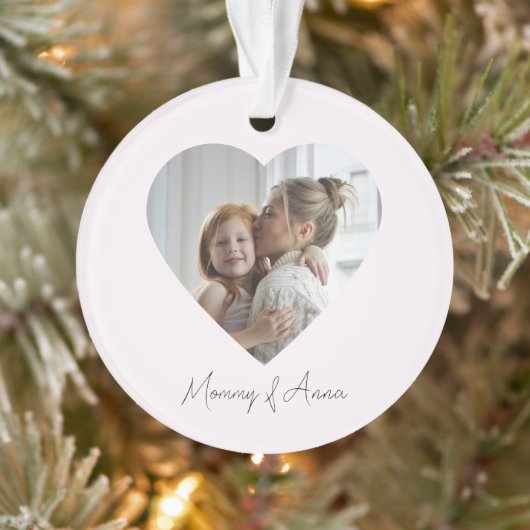 Mommy Custom Name & Photo Acrylic Ornament (Boom)