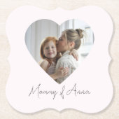 Mommy Custom Name & Photo | Paper Coaster Kartonnen Onderzetters (Voorkant)