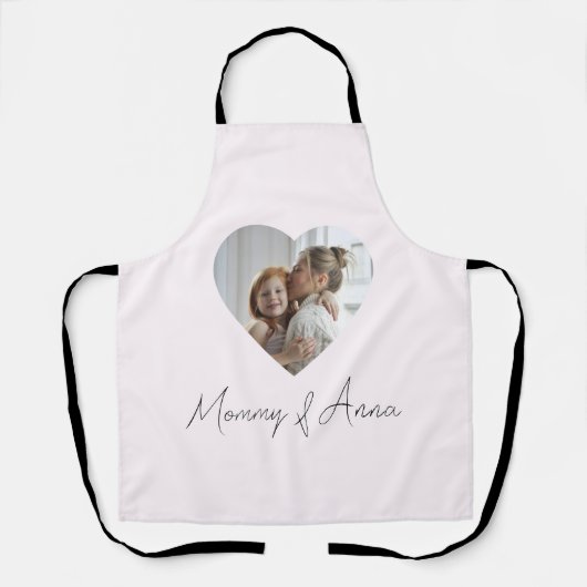 Mommy Custom Photo & Text Apron Schort (Voorkant)