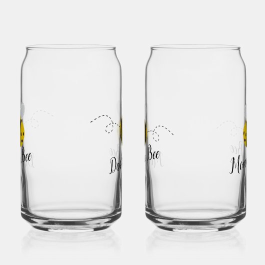 Mommy & Daddy Bee | New Parents Blikvorm Glas (Links)