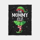 Mommy Elf Christmas Girls Women Elf Squad Xmas Fam Fleece Deken (Voorkant)