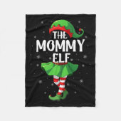 Mommy Elf Christmas Girls Women Elf Squad Xmas Fam Fleece Deken (Voorkant)