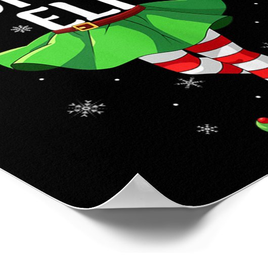 Mommy Elf Christmas Girls Women Elf Squad Xmas Fam Poster (Hoek)