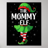 Mommy Elf Christmas Girls Women Elf Squad Xmas Fam Poster (Voorkant)