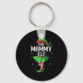 Mommy Elf Christmas Girls Women Elf Squad Xmas Fam Sleutelhanger (Voorkant)