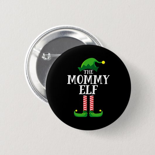 Mommy Elf Matching Family Christmas Party  Ronde Button 5,7 Cm (Voorkant /achterkant)