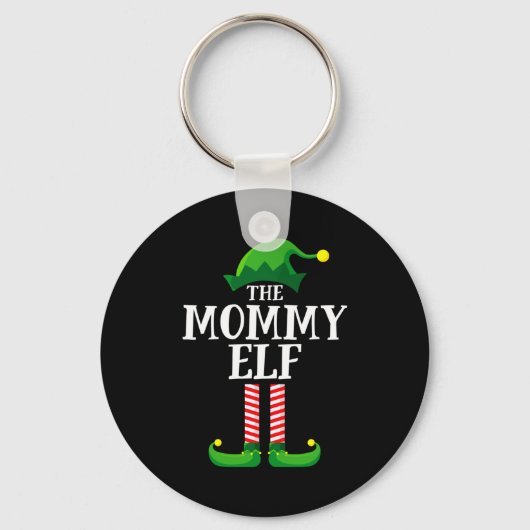 Mommy Elf Matching Family Christmas Party  Sleutelhanger (Voorkant)