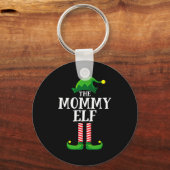 Mommy Elf Matching Family Christmas Party  Sleutelhanger (Voorkant)