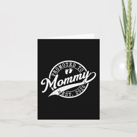 Mommy Est 2026 New Mom Announcement Promoted To Mo Kaart (Voorkant)