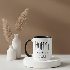 Mommy Est 2026 Pregnancy Minimalist Personalized  Mok