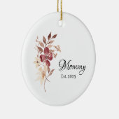 Mommy Est. Year – New Mommy Milestone Keramisch Ornament (Rechts)