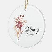 Mommy Est. Year – New Mommy Milestone Keramisch Ornament (Links)