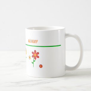 MOMMY FLOWERED PERSONALIZED MUG KOFFIEMOK