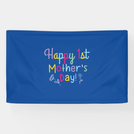 Mommy Gift Happy First Mother's Day Spandoek (Horizontaal)