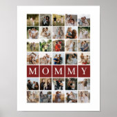 Mommy Grid 30 Photo Collage Family Keepsake Poster (Voorkant)