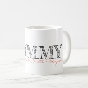 MOMMY Kinder Namen Keepsake Modern Typografie Swee Koffiemok
