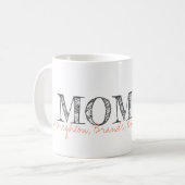 MOMMY Kinder Namen Keepsake Modern Typografie Swee Koffiemok (Voorkant links)