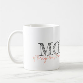 MOMMY Kinder Namen Keepsake Modern Typografie Swee Koffiemok