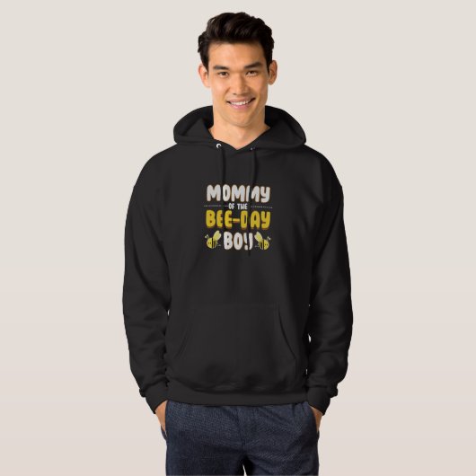 Mommy Of Bee Day Boy Honey Beekeeper Beekeeping Gr Hoodie (Voorkant volledig)
