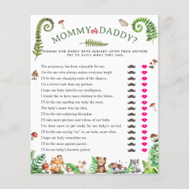 Mommy of daddy bosdier baby shower spel