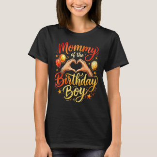 Mommy of the Birthday Boy Heart Hands Party Shirt