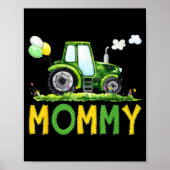 Mommy Of The Birthday Boy Tractor Farm Truck Match Poster (Voorkant)