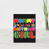 Mommy Of The Birthday Girl Melon Family Matching F Kaart (Voorkant)