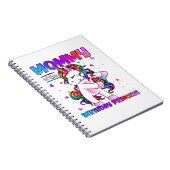 Mommy of the Birthday Princess Girl Flossing Unico Notitieboek (Rechterzijde)