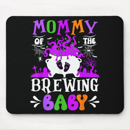 Mommy Of The Brewing Baby Mom To Be Halloween Muismat (Voorkant)