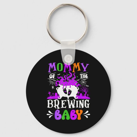 Mommy Of The Brewing Baby Mom To Be Halloween  Sleutelhanger (Voorkant)