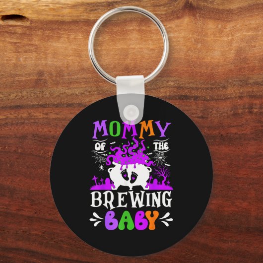 Mommy Of The Brewing Baby Mom To Be Halloween  Sleutelhanger (Voorkant)