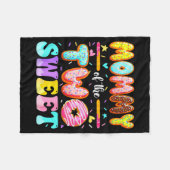 Mommy Of The Two Sweet Donut 2nd Birthday Girl  Fleece Deken (Voorkant (Horizontaal))