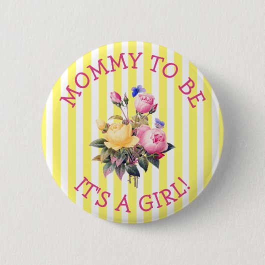 MOMMY om Button van roze Baby shower te zijn (Voorkant)