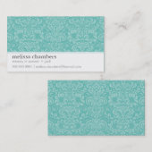 MOMMY PLAYDATE CONTACT schattige moderne damast mu Contactkaartje (Voorkant / Achterkant)