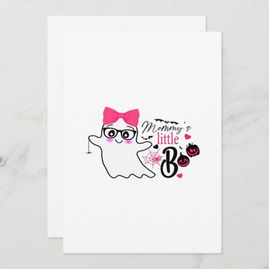 Mommy’s Boo Halloween Feestdagenkaart (Voorkant / Achterkant)