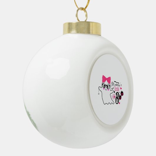 Mommy’s Boo Halloween Keramische Bal Ornament (Links)