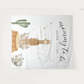 Mommy to be alpaca backdrop wandkleed (Voorkant (horizontaal))