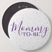 Mommy-to-Be Baby Sprinkle Pastel Confetti Button (Voorkant /achterkant)