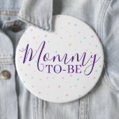 Mommy-to-Be Baby Sprinkle Pastel Confetti Button (In situ)