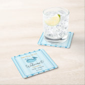 Mommy To Be Cute Whale Baby Shower Kartonnen Onderzetters (Insitu)