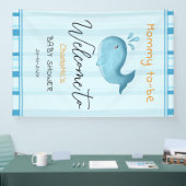 Mommy To Be Cute Whale Baby Shower Spandoek (Beurs)