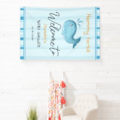 Mommy To Be Cute Whale Baby Shower Spandoek (Insitu)