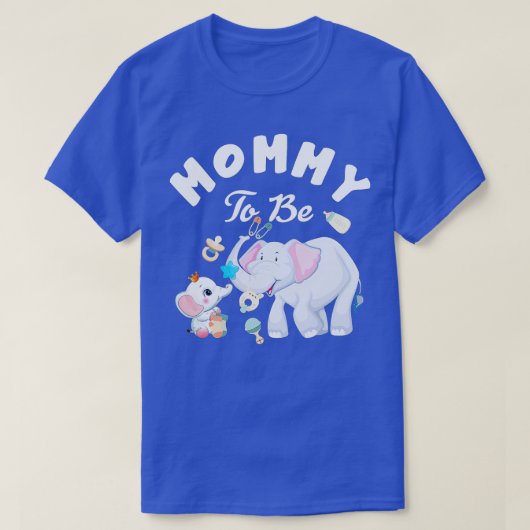 Mommy To Be Elephant Baby Shower Mothers Day  T-shirt (Design voorkant)