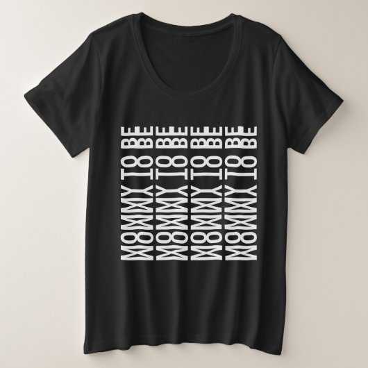 MOMMY TO BE - Hidden Message Grote Maat T-shirt (Design voorkant)
