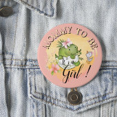 Mommy to Be - It's a Girl! Pink Baby Shower Button